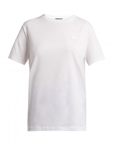 ACNE STUDIOS Nash face white cotton-jersey T-shirt – essential tee