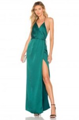 NBD SO ANXIOUS GOWN in Emerald Green | halterneck maxi dresses