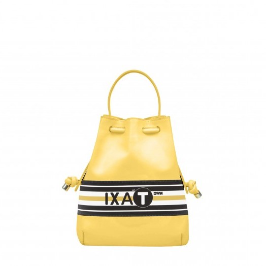 NYC x MELI MELO Briony Mini Backpack Taxi | yellow leather backpacks | sports luxe bags - flipped