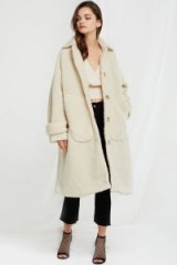 STORETS OLIVIA BOUCLE ROUNDED COAT in ivory | luxe style winter coats