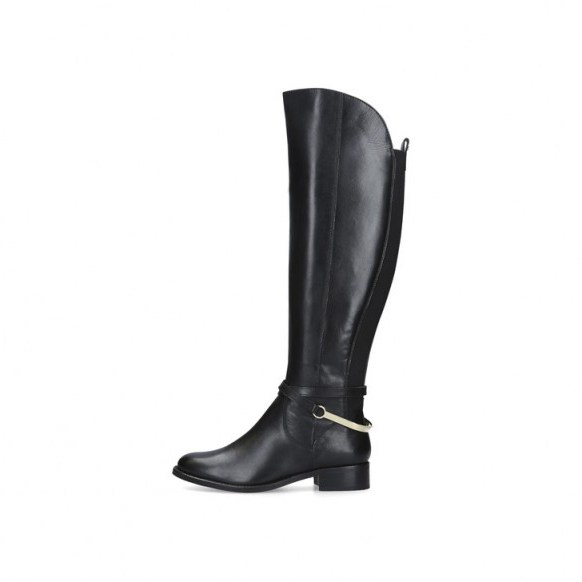 CARVELA PARADING contoured knee-high boot in black - flipped