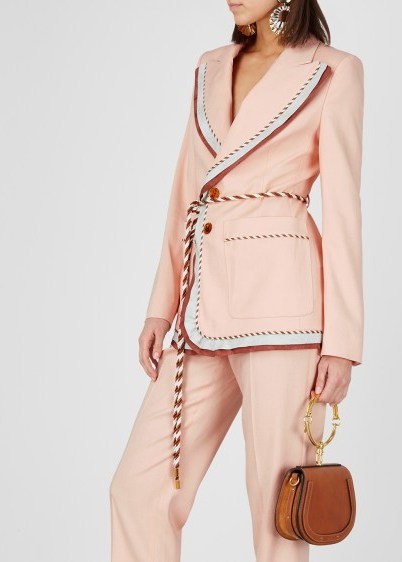 PETER PILOTTO Pink contrast-trimmed blazer – style statement jacket - flipped