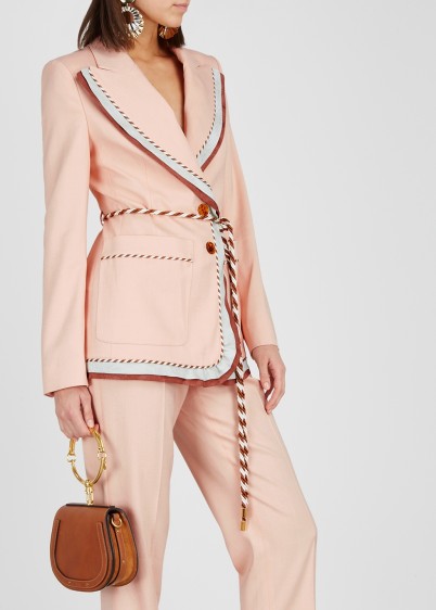 PETER PILOTTO Pink contrast-trimmed blazer – style statement jacket