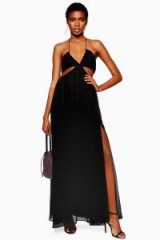 Topshop Rainbow Stud Maxi Dress in Black | party glamour
