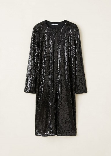 MANGO Black Sequined dress – LENTE | sparkling shift - flipped
