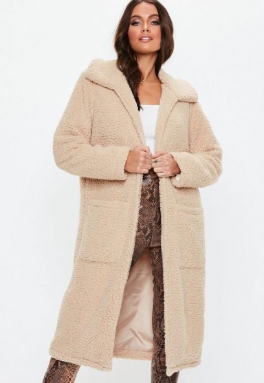MISSGUIDED stone borg throw on longline jacket – long winter jackets