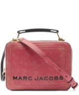MARC JACOBS The Box Pink Distressed Leather Cross Body Bag
