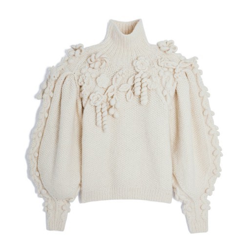 Ulla Johnson DELYSE PULLOVER in Cream | feminine knits - flipped