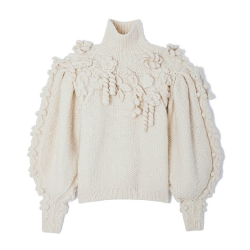 Ulla Johnson DELYSE PULLOVER in Cream | feminine knits