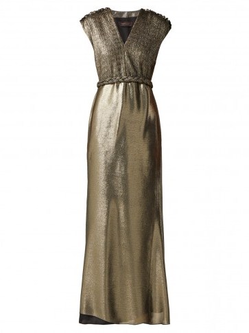 MAX MARA Bacio gold lamé dress ~ metallic event wear ~ glamour - flipped