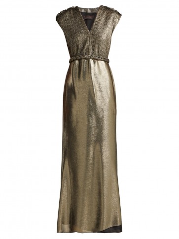 MAX MARA Bacio gold lamé dress ~ metallic event wear ~ glamour