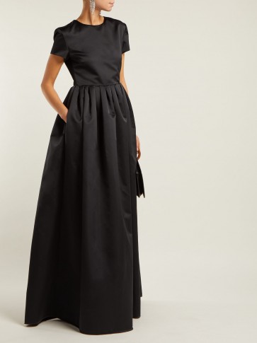 ROCHAS Black duchess satin gown ~ effortless event elegance