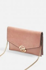 Topshop Candice Clutch Bag in Blush | light pink flap bags