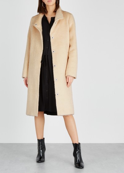 EILEEN FISHER Cream alpaca-blend coat ~ luxe coats