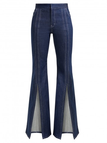 CHLOÉ High-rise open-leg flared jeans – front splits – vintage style denim