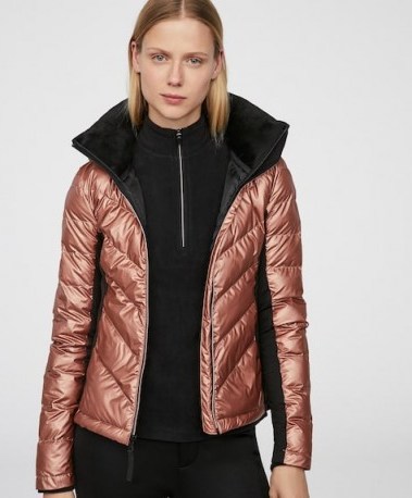 OYSHO Jacket with PrimaLoft® padding in copper | stylish metallic padded jackets - flipped