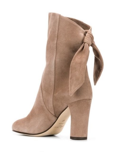 JIMMY CHOO Malene boots in stone | light brown back knot boot