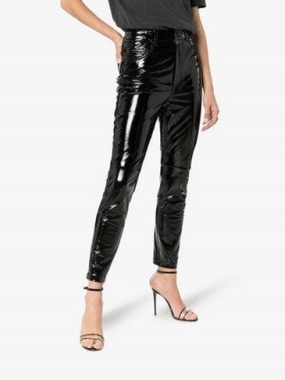 Ksubi Dreams Patent Leather Trousers in Black | high shine pants