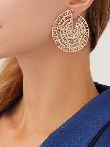 VALENTINO Logo-embellished circle earrings - flipped