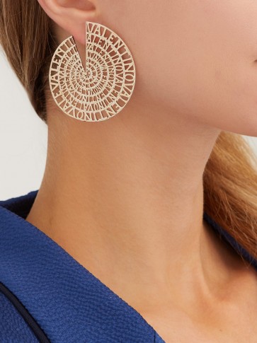 VALENTINO Logo-embellished circle earrings