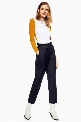 Topshop Luxe Joggers in navy-blue | sports fashion - flipped