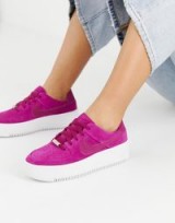 Nike Berry Air Force 1 Sage trainers in true berry – suede sneakers