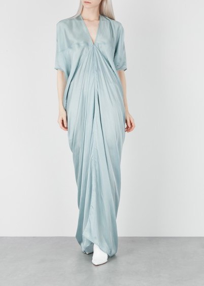 RICK OWENS Kite light blue washed satin gown / elegant evening wear - flipped