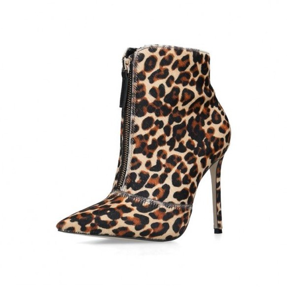 CARVELA SPECIOUS Leopard Print Ankle Boots in TAN - flipped