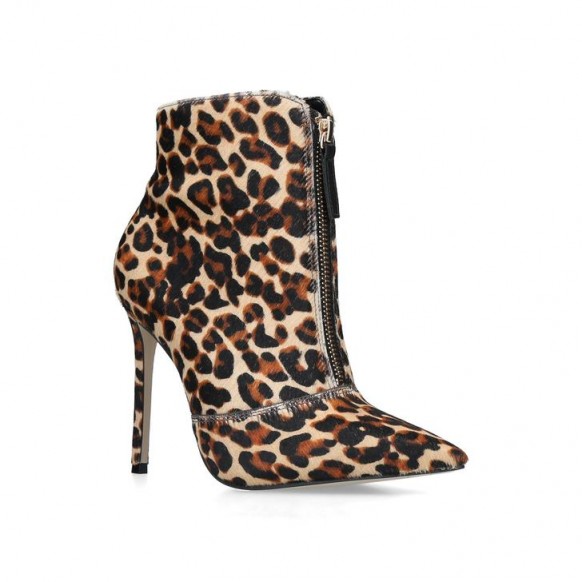 CARVELA SPECIOUS Leopard Print Ankle Boots in TAN