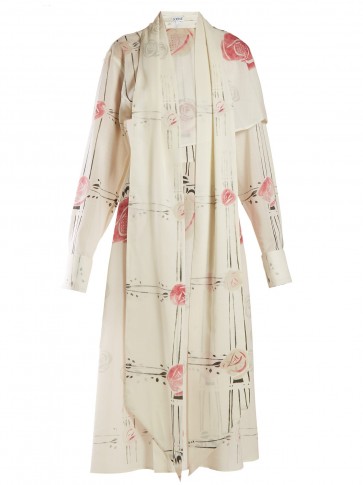LOEWE X Charles Rennie Mackintosh ivory rose-print dress