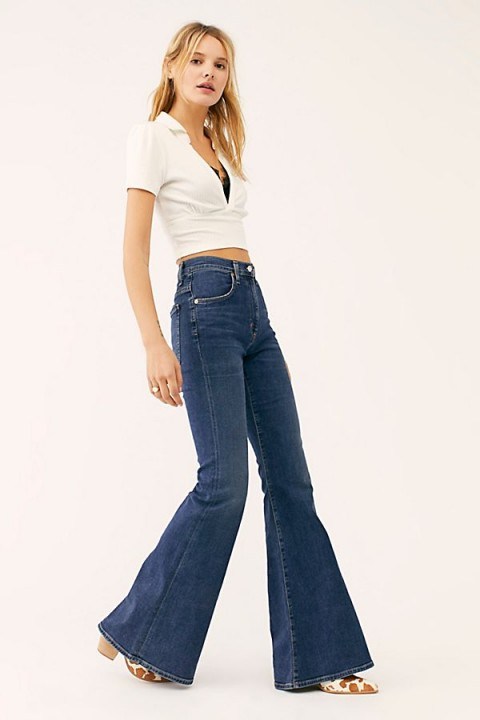 Citizens of Humanity Chole Flare Jeans in Dedication | super 70s style flares - flipped