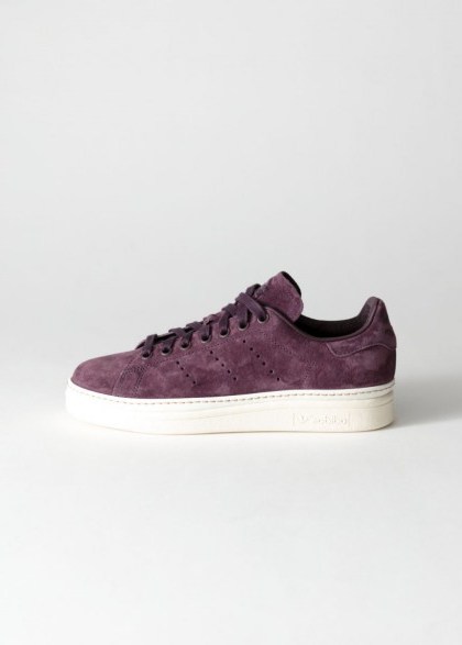 adidas Stan Smith Purple Sneaker – sports luxe trainer - flipped