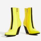 EGO Alba Western Ankle Boot In Yellow Patent – GLOSSY COWBOY BOOTS