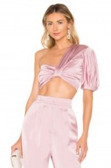 A.L.C. Tomlin Top Dusty Rose – glamorous pink crop
