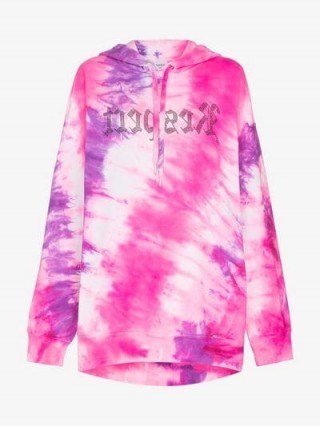 Ashish X Browns Tie-Dye Respect Hoodie in pink - flipped