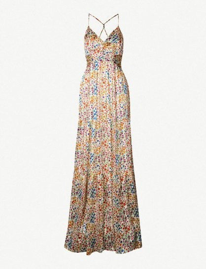 BA&SH Rosy floral-print woven dress in white - flipped