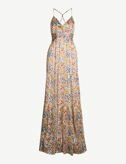 BA&SH Rosy floral-print woven dress in white