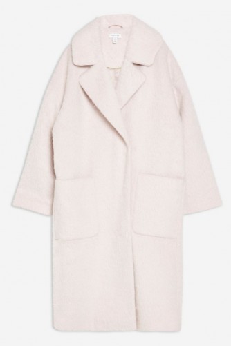 Topshop Blush Brushed Coat | luxe style winter coats