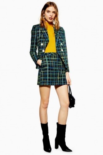 TOPSHOP Boucle Check Skirt ~ checked tweed skirts - flipped