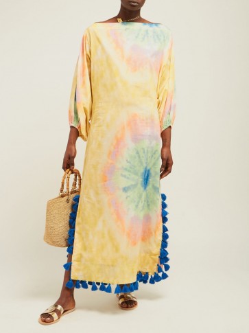 RHODE RESORT Delilah tie dye-print cotton dress / multicoloured holiday dresses