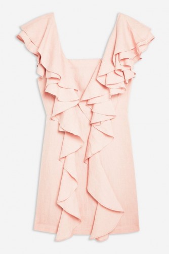 Topshop Double Ruffle Mini Dress in Pink | feminine style party fashion