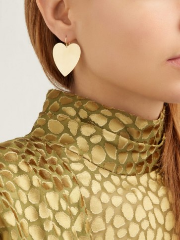IRENE NEUWIRTH Heart 18kt gold earrings ~ hearts ~ beautiful Valentine gift