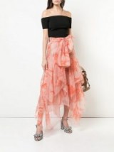 JOHANNA ORTIZ asymmetric midi skirt | silk floral skirts