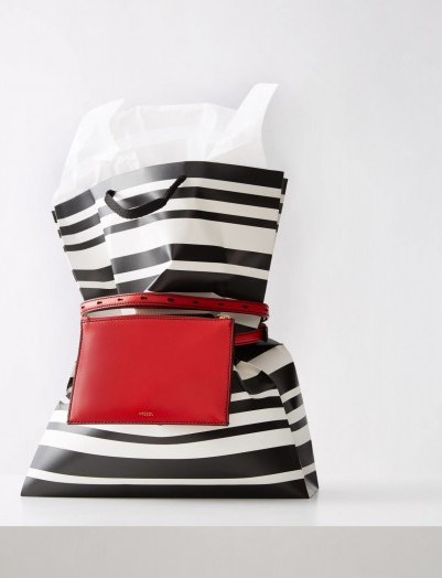 JOSEPH Leather Montmartre Bag in Red | belt/crossbody bags - flipped