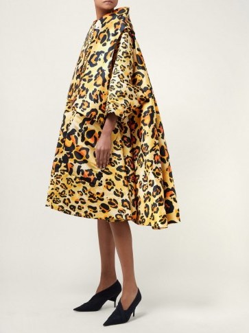 RICHARD QUINN Leopard-print A-line opera coat ~ vintage style statement coats - flipped