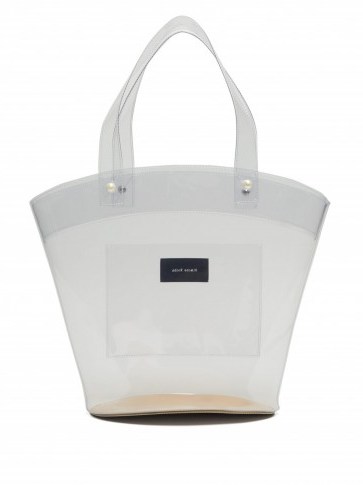 SIMONE ROCHA Logo-patch clear PVC bucket bag ~ transparent bags - flipped