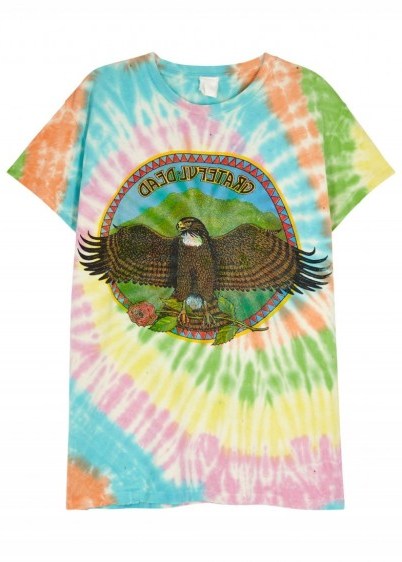 MADEWORN Grateful Dead tie-dye cotton T-shirt / multi-coloured tee - flipped