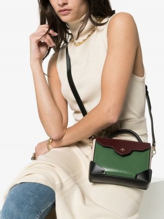 Manu Atelier Green Micro Leather Satchel Bag | small luxe crossbody