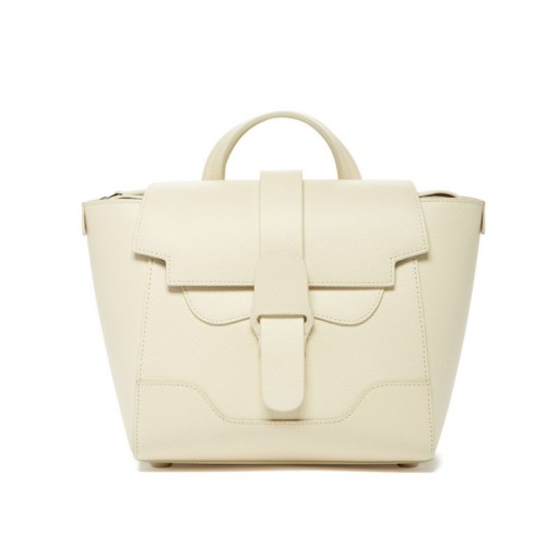 Senreve MINI MAESTRA CREAM PEBBLED-LEATHER HANDBAG | luxe multi-style bag