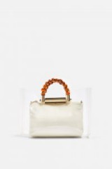 Topshop Miracle PU Tote Bag in Clear | small transparent handbags